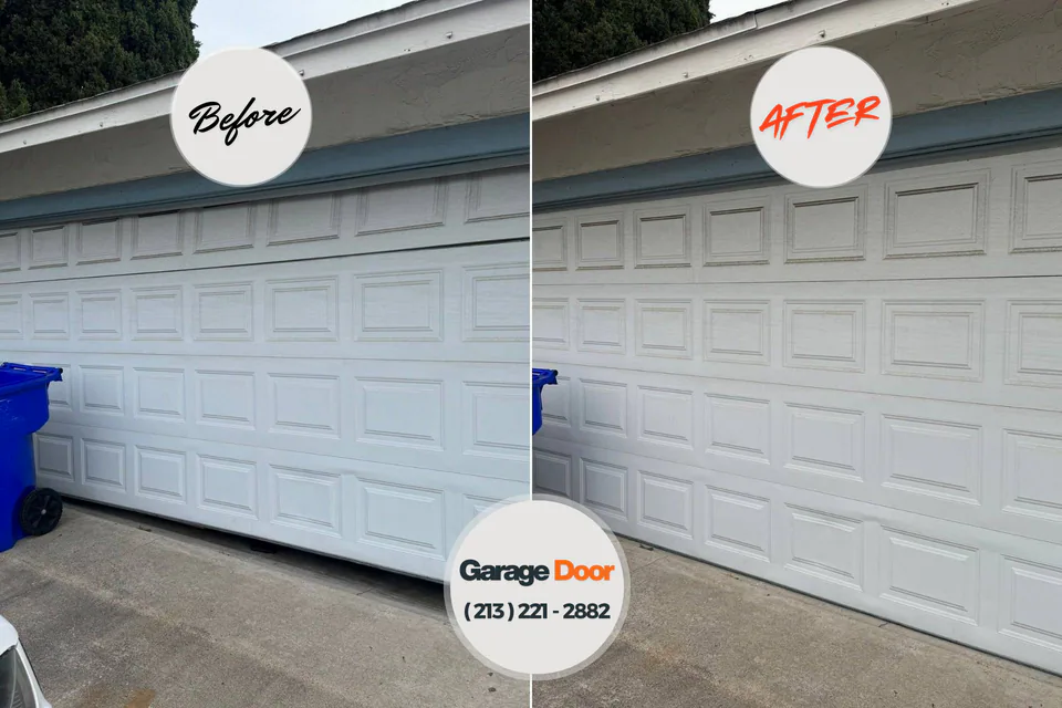 Before and after: garage door repair Upper Greenwood Lake, NJ